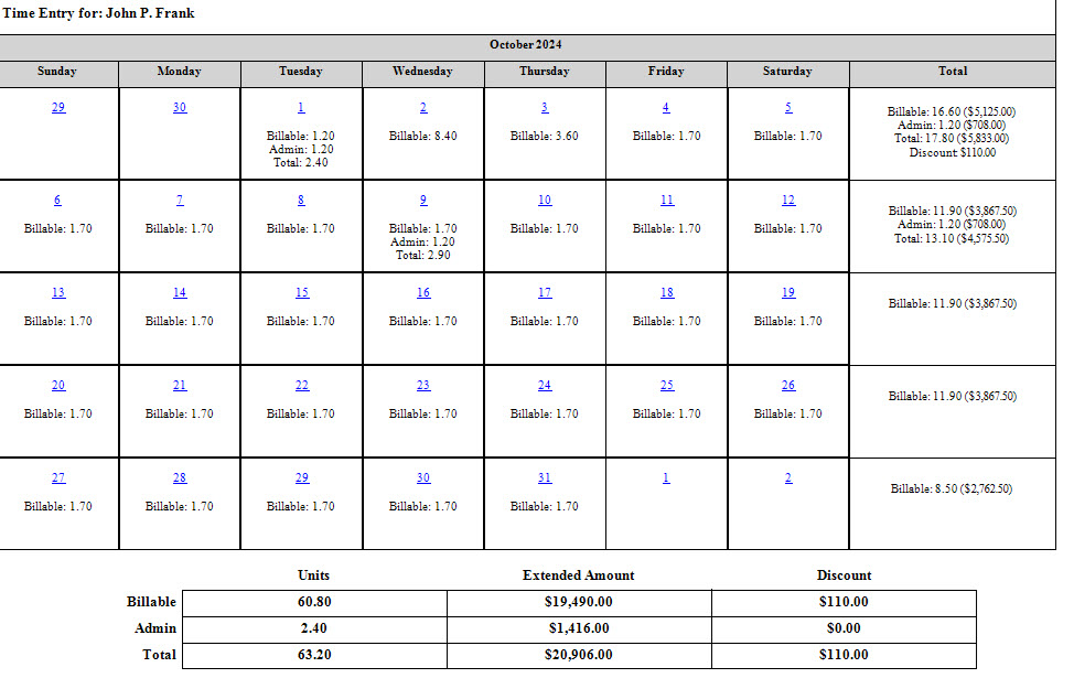 Time Entry Calendar – image 1